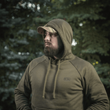 M-Tac Cotton Raglan Hard Hoodie i skov, 100% bomuld, fleecefor, varm hættetrøje til efterår, vinter og forår, stilfuld design med kængurulomme