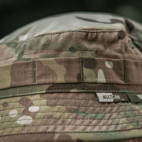 M-Tac Panama Hat Gen.II NYCO i camouflage med MOLLE-interface og ventilationshuller for optimal åndbarhed.