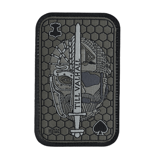M-Tac Patch Til Valhall Ace Jacquard, tekstil patch med velcro, inspireret af norske soldater, 108x68 mm, til uniform eller taske.