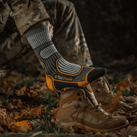 M-Tac Sokker Polar Merino 40% til udendørs aktiviteter, fremragende varme og fugtkontrol, slidstærk og komfortabel pasform.