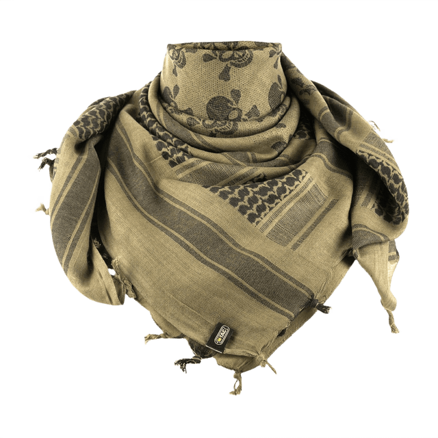 M-Tac Shemagh Tørklæde Pirate Skull i 100% bomuld, beskytter mod sol, sand og vind. Taktisk tørklæde med pirat kranie design. Størrelse 105x105 cm