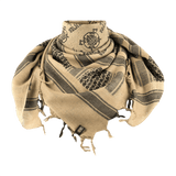 M-Tac Shemagh Tørklæde Til Valhall med mønster, 100% bomuld, størrelsen 105x105 cm, beskytter mod sol og vind, inspireret af norsk slogan.