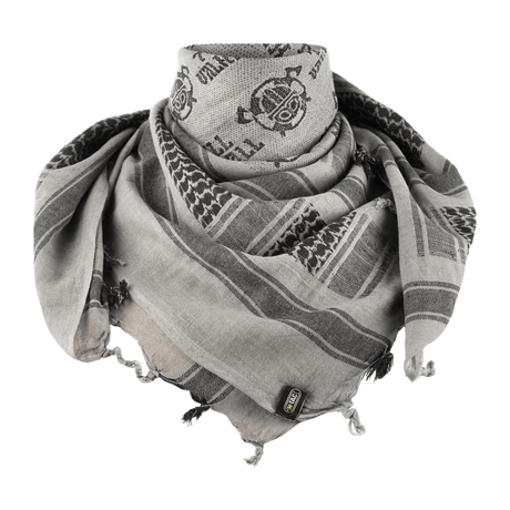 M-Tac Shemagh Tørklæde Til Valhall, taktisk bomuldstørklæde 105x105 cm, beskytter mod sol, sand og vind, inspireret af norske soldaters motto.