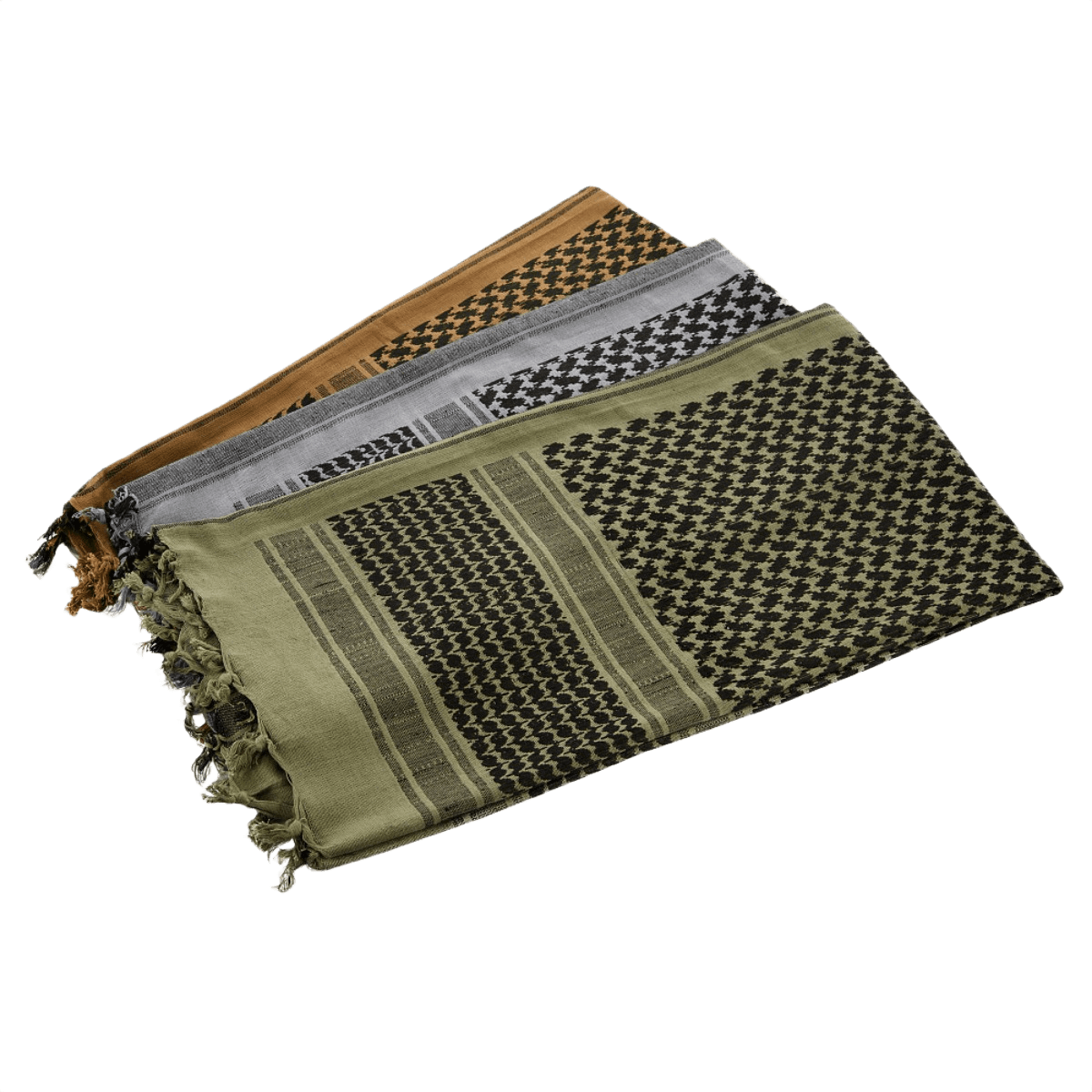 M-Tac Tæt Shemagh Tørklæde i forskellige farver, 100% bomuld, til taktisk brug og udendørs aktiviteter, 110 x 110 cm, beskytter mod vind og sand.