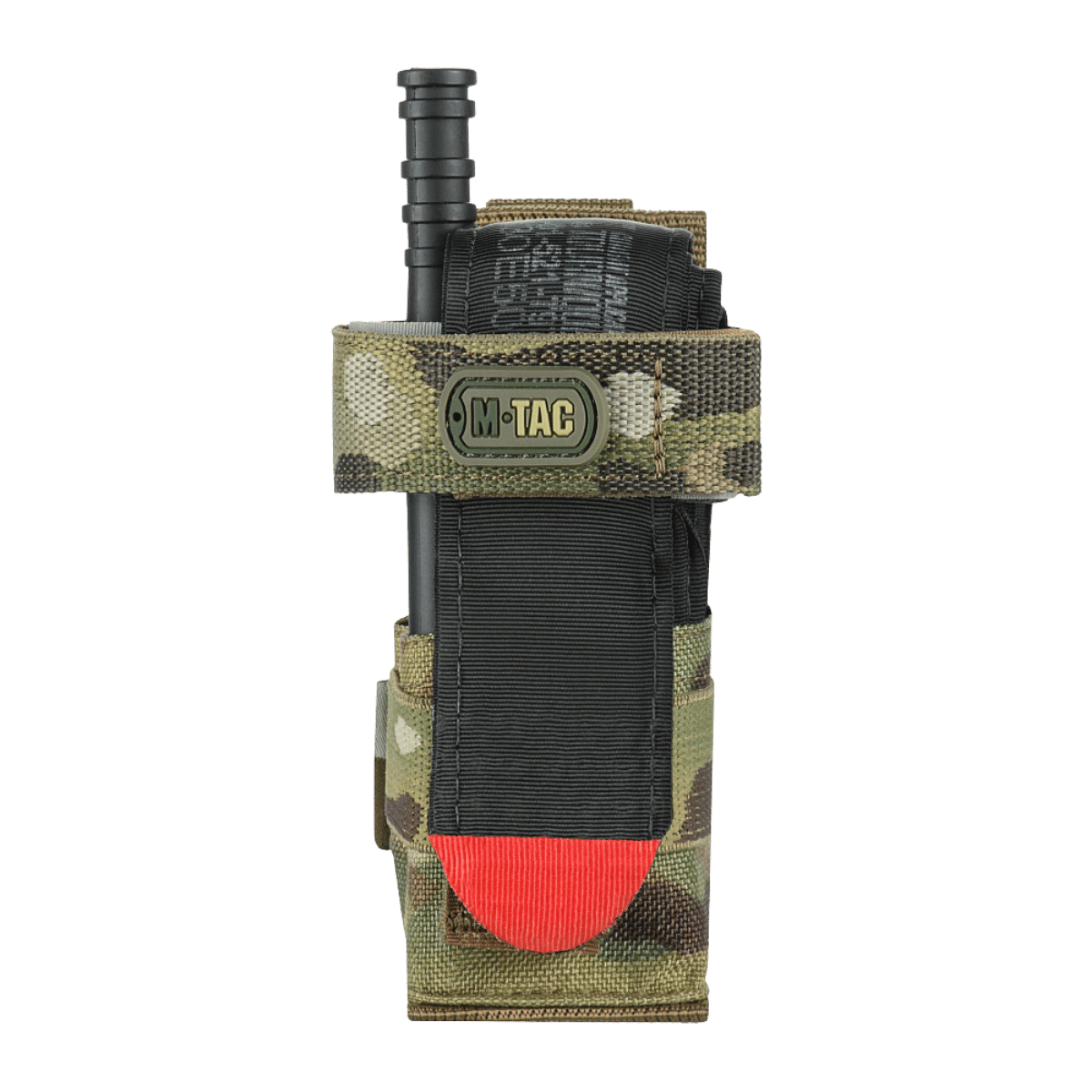 M-Tac kompakt tourniquet-lomme Gen.3 i camo-design til opbevaring af hæmostatisk udstyr, designet til taktiske medicinske situationer.