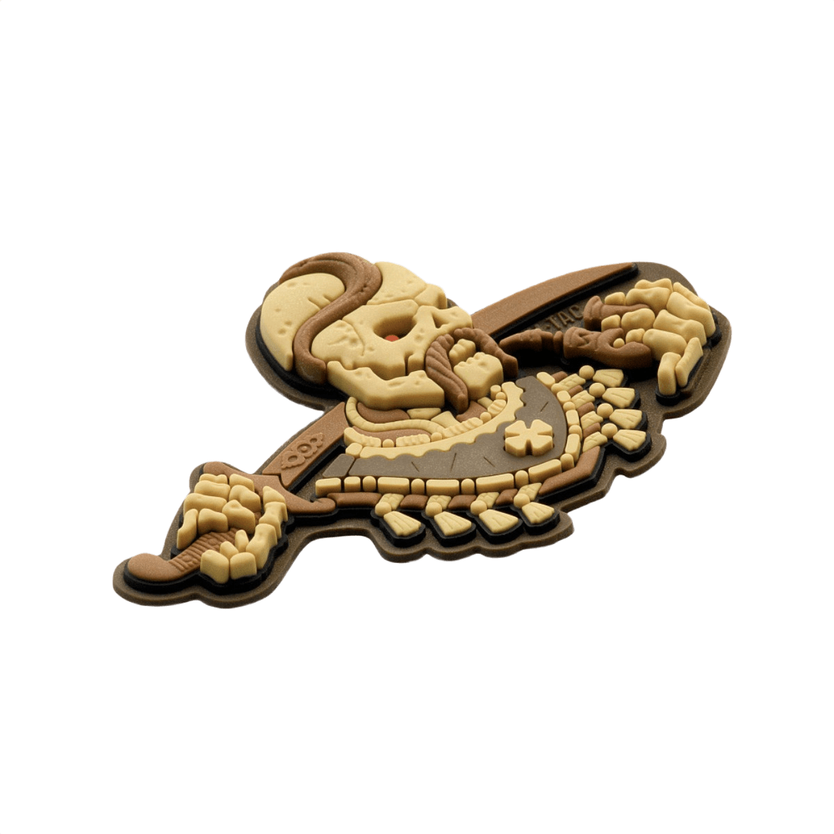 M-Tac Patch You Only Die Once 3D PVC morale patch med velcrofastgørelse, perfekt til militær og taktisk udstyr, 74x50 mm.