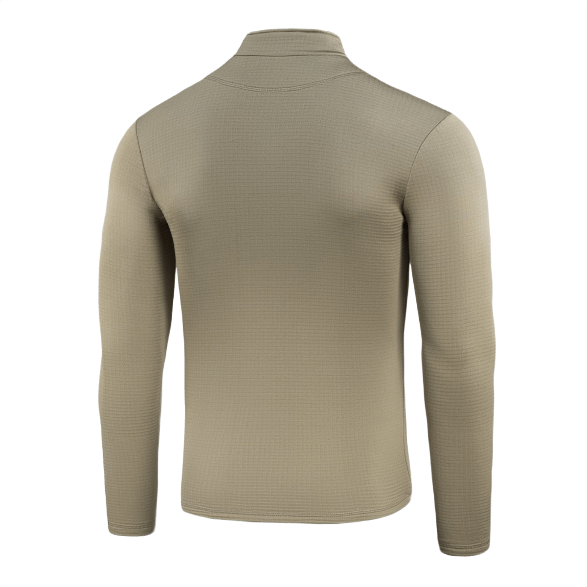 M-Tac Thermal Fleece Trøje Delta Level 2, bagsiden af termotrøje, designet til koldt vejr, fremstillet i 100% polyester, beige farve, YKK-lynlås