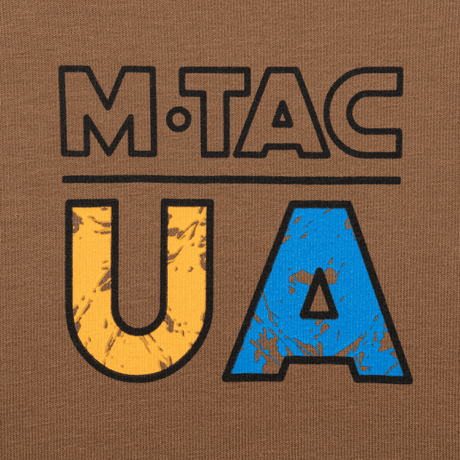 M-Tac Raglan T-Shirt UA Side logo with bold print on fabric, highlighting the stylish and comfortable design.