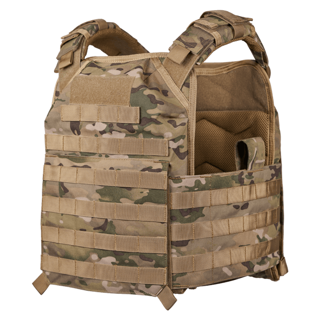 Elite Armor Plate Carrier i camo set forfra i vinkel