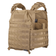 Elite Armor Plate Carrier i khaki set forfra i vinkel
