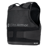 Elite Armor RX2 Stik & Skudsikker Vest – sort vest set forfra uden model.